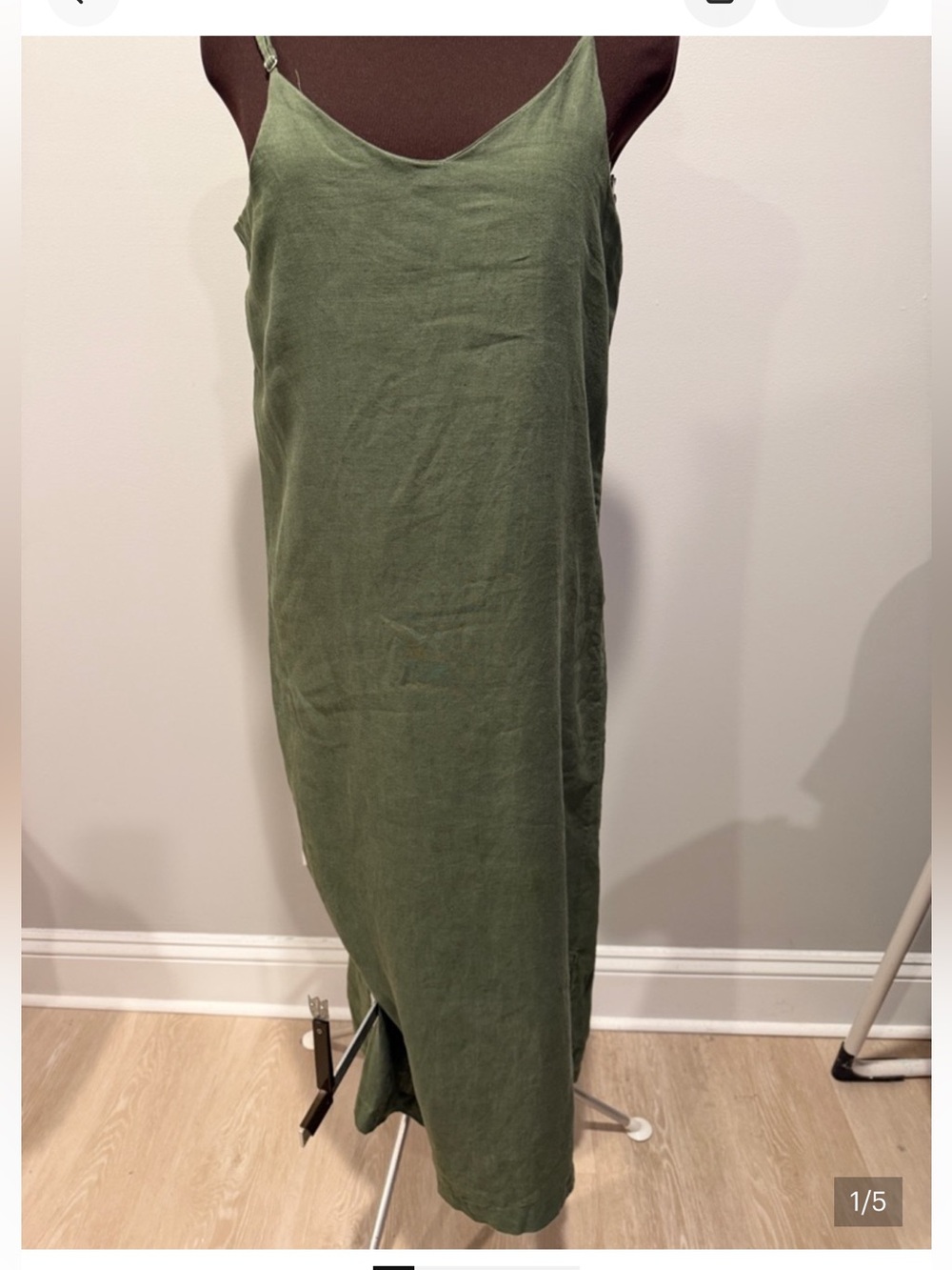 Threads by Bed Threads Olive Green Maxi Slip